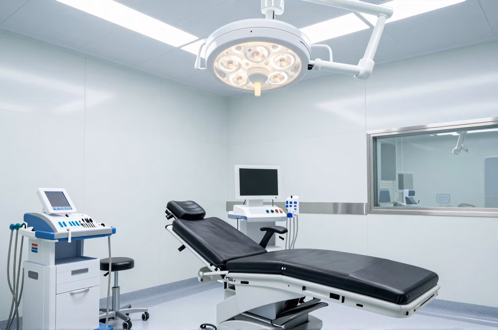 Salle d'opération d'une clinique esthétique moderne avec équipements médicaux avancés